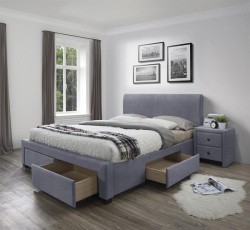 Кровать HALMAR MODENA 3 160х200 серый ткань