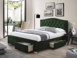 Кровать SIGNAL ELECTRA VELVET зеленый, 160х200 NEW 2