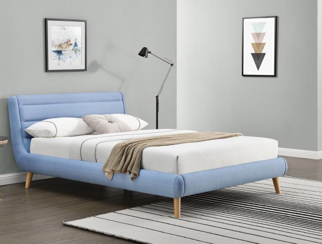 Кровать Halmar Elanda 160х200 синий ткань