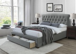 Кровать Halmar Avanti New 160x200 серый ткань