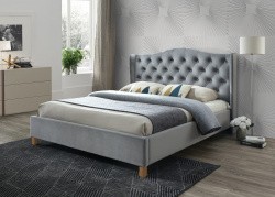 Кровать SIGNAL ASPEN VELVET серый, 160х200 NEW