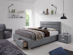 Кровать SIGNAL INES серый, 160х200 ткань