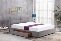 Кровать HALMAR MERIDA светло-серый, 160х200 ткань
