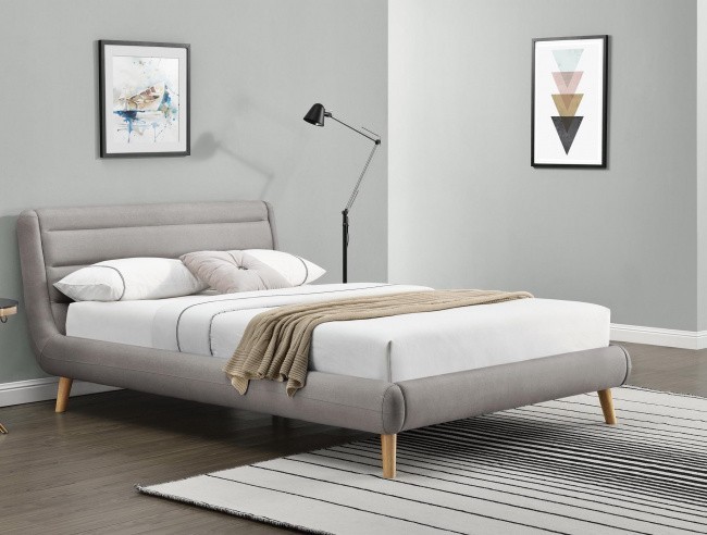 Кровать Halmar Elanda 140х200 светло-серый ткань