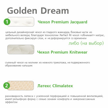 Матрас Vegas Golden Dream 100x190- фото3