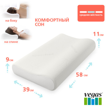 Подушка Vegas Ergo Sleep 39x58- фото2