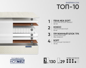 Матрас Фабрика Сна Топ-10 110х190- фото