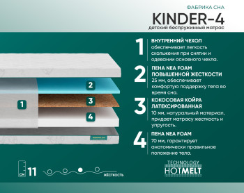 Матрас Фабрика Сна Kinder-4 140x195- фото