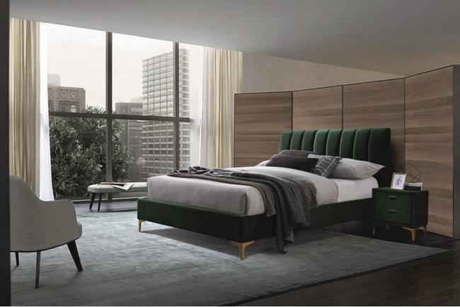 Кровать SIGNAL MIRAGE VELVET зеленый/золотой, 160х200 NEW 2