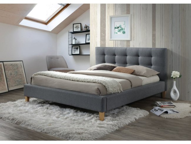 Кровать SIGNAL TEXAS серый, 140х200 ткань