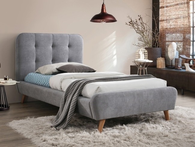Кровать SIGNAL TIFFANY серый, 90х200 ткань